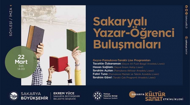 Yazar-öğrenci buluşmaları Geyve, Pamukova ve Taraklı'da