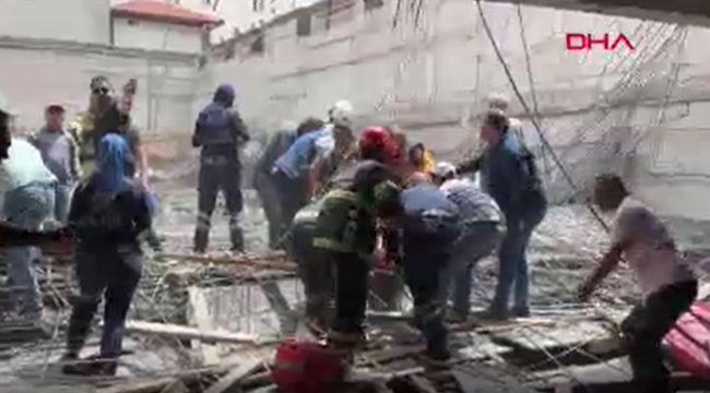 Okul inşaatında göçük: 5 işçi yaralandı