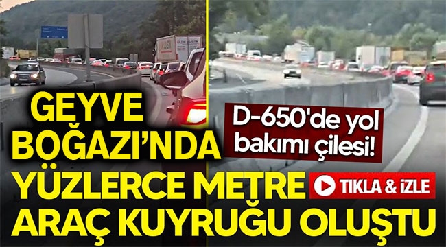 Geyve Boğazı'nda yol bakımı çilesi! 