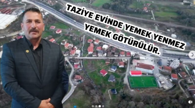 Geyve'nin o mahallesinde cenaze yemekleri kaldırıldı