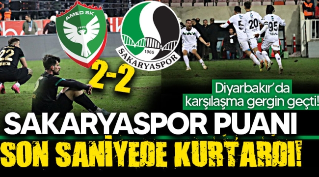 Sakaryaspor puanı son dakikada kurtardı!